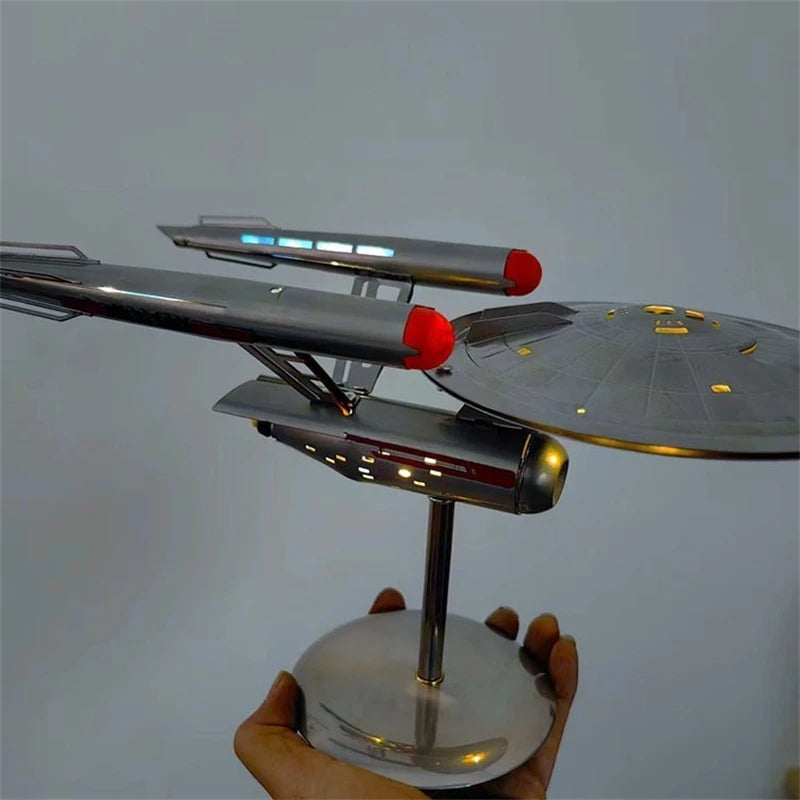 Steampunk Metal Starship Model Kit - Unique Aircraft Decor
