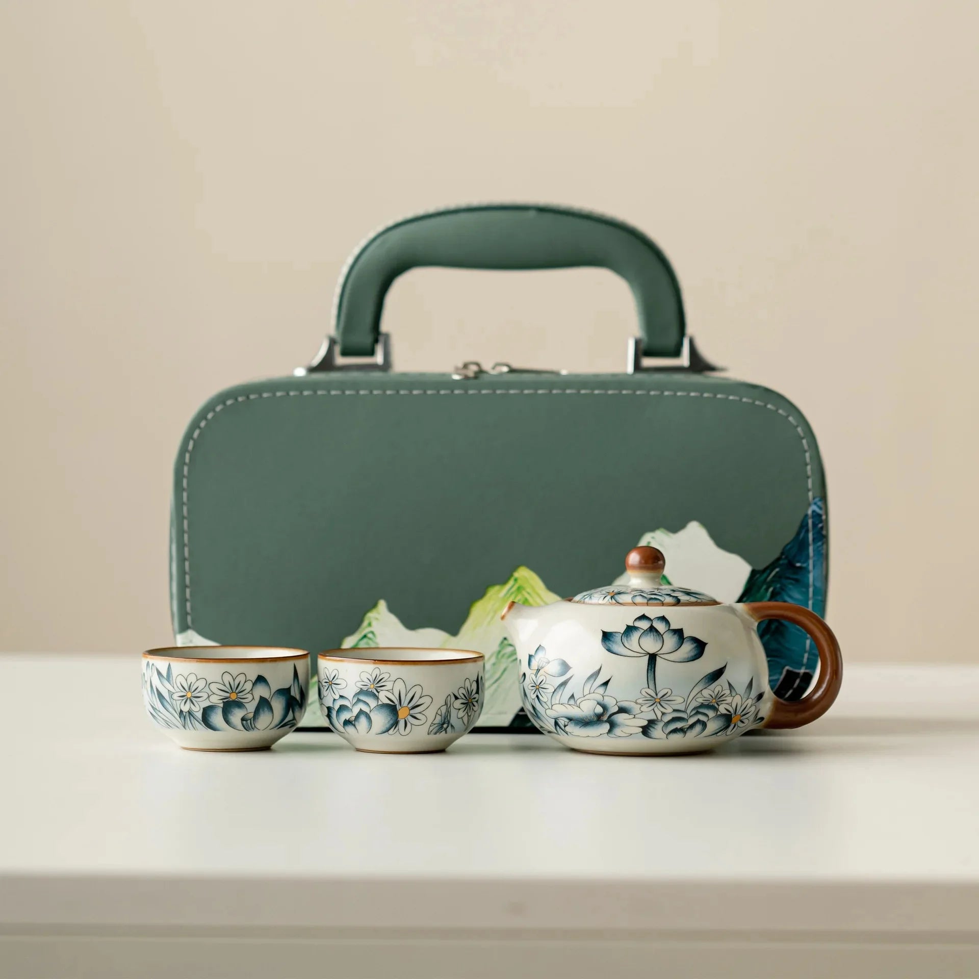 Elegant Portable Travel Tea Set - Anti-Scalding & Customizable