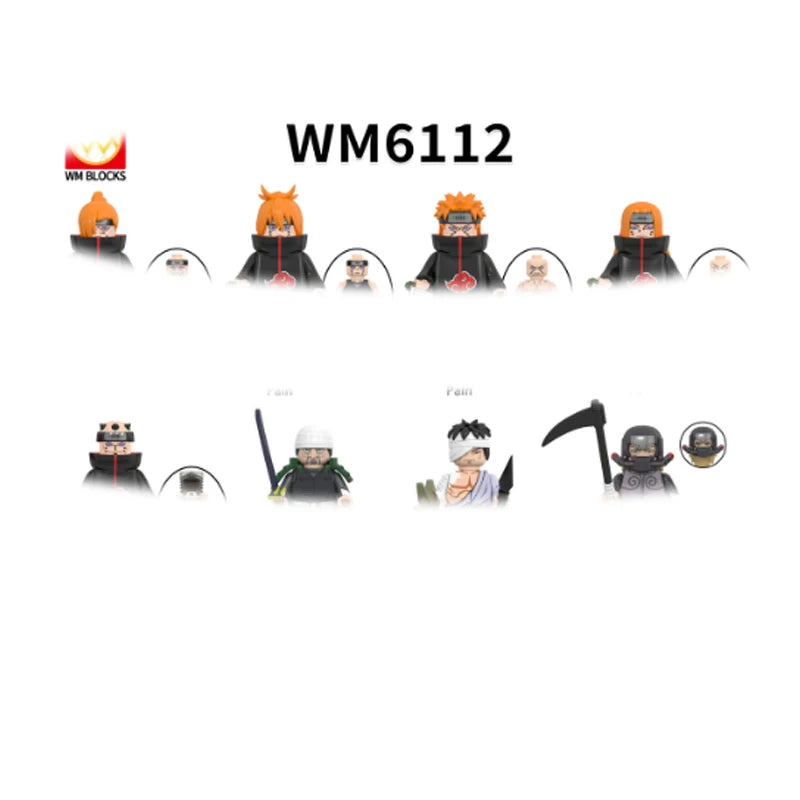 8pcs Naruto Ninja Building Figures Set - Fun Collectible Toys