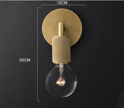 Modern Bronze LED Wall Lamp - Scandinavian Design for Bedroom & Living Room