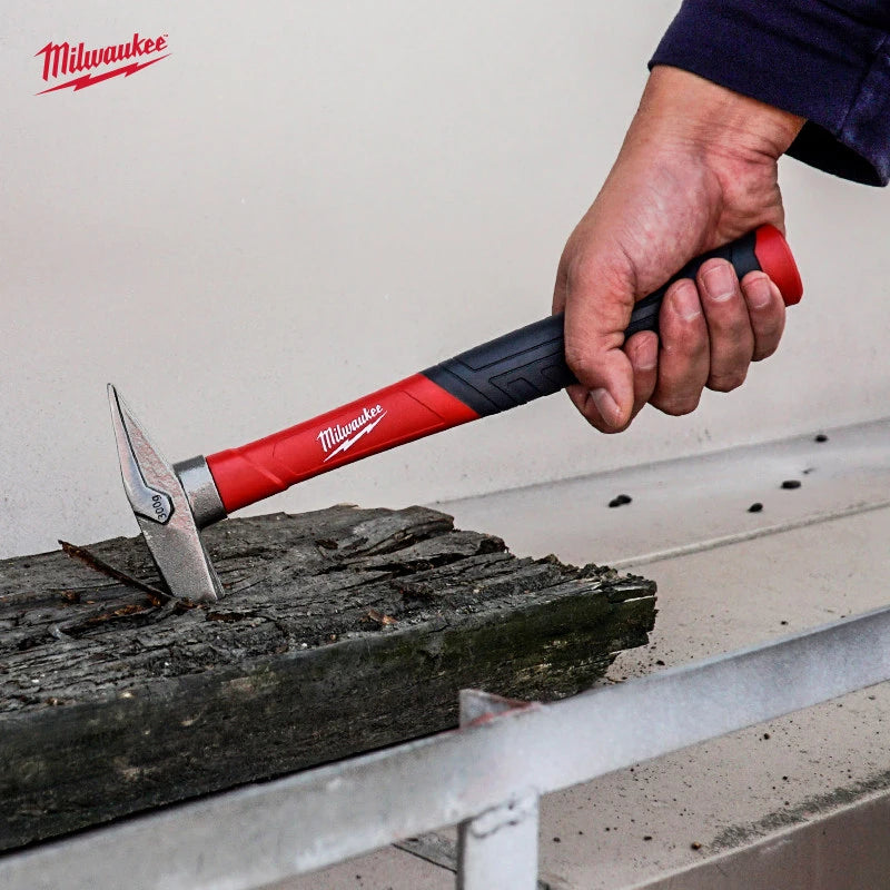 Milwaukee Fiberglass Ball Peen Hammer with Anti-Vibration Grip