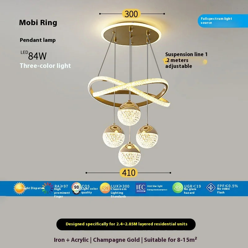 Modern LED Round Pendant Light - Stylish Ceiling Fixture
