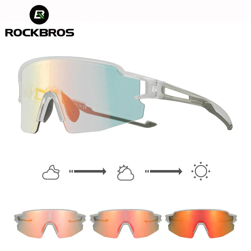 ROCKBROS Photochromic Polarized Cycling Glasses for UV Protection
