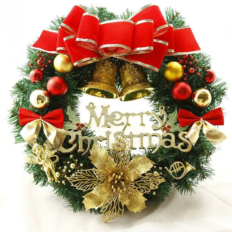 Handmade Christmas Wreath - Lifelike Festive Door & Window Decor