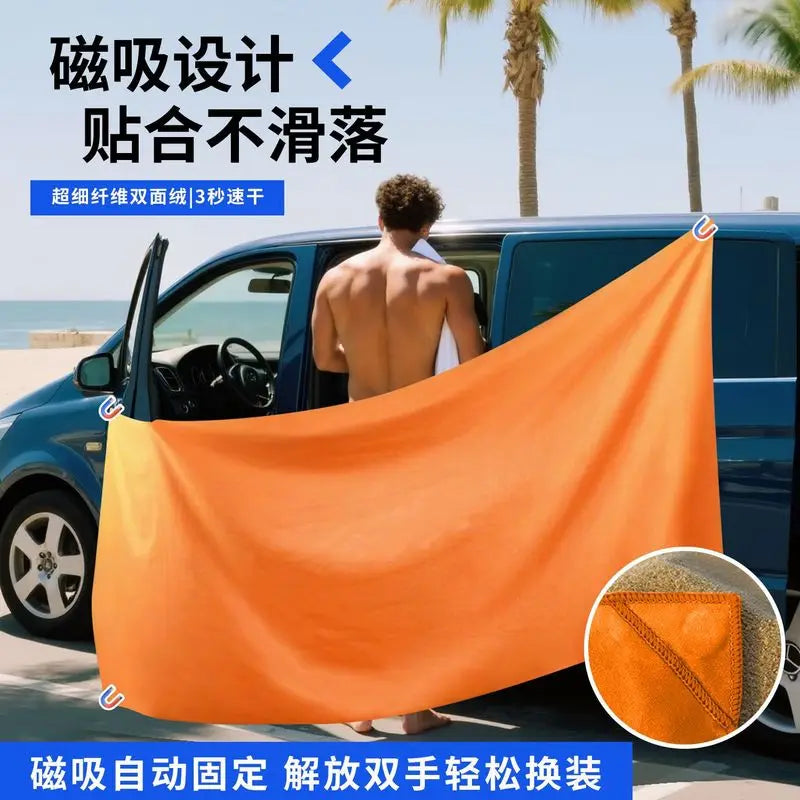 Double-Sided Velvet Quick-Dry Magnetic Towel for Sports & Outdoors