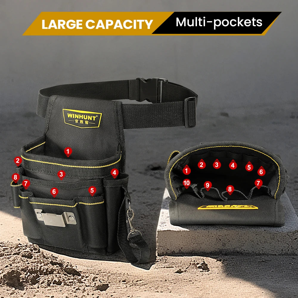 Durable Electrician Tool Waist Bag - Multifunctional & Portable