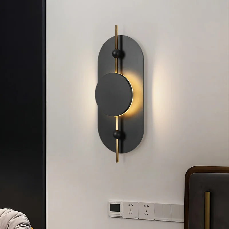Modern LED Wall Lamp - Elegant Wooden Shade for Living Space