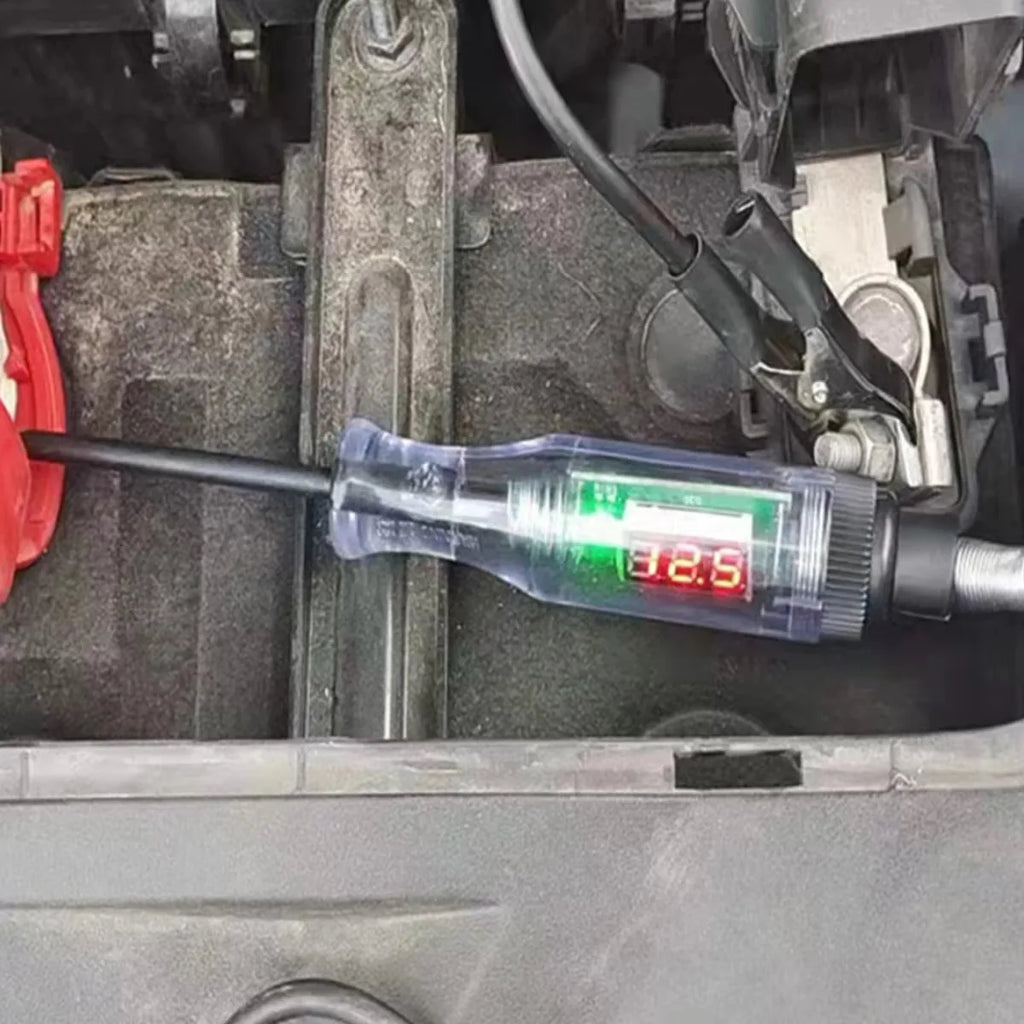 6V-24V Car Voltage Tester - Auto Diagnostic Probe with LCD Display