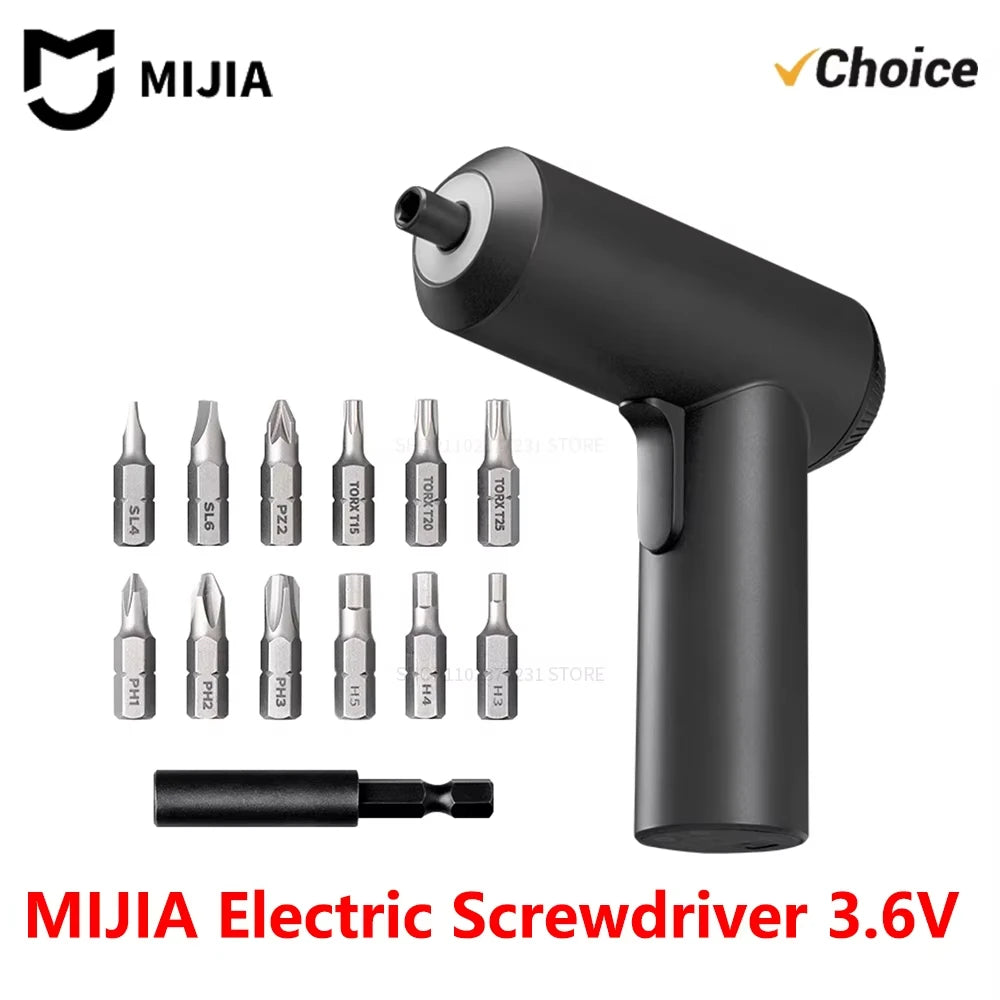 MIJIA 3.6V Cordless Electric Screwdriver with 12 S2 Bits
