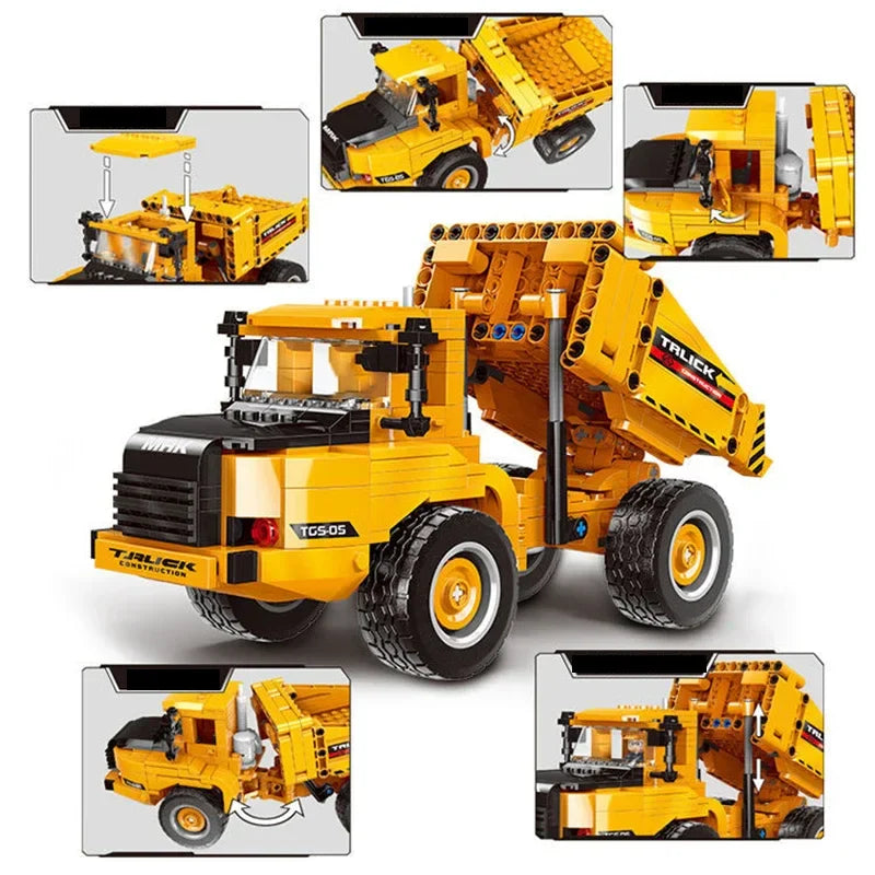 Mitty City MOC Wheel Loader Building Blocks Set - Creative Kids Toy