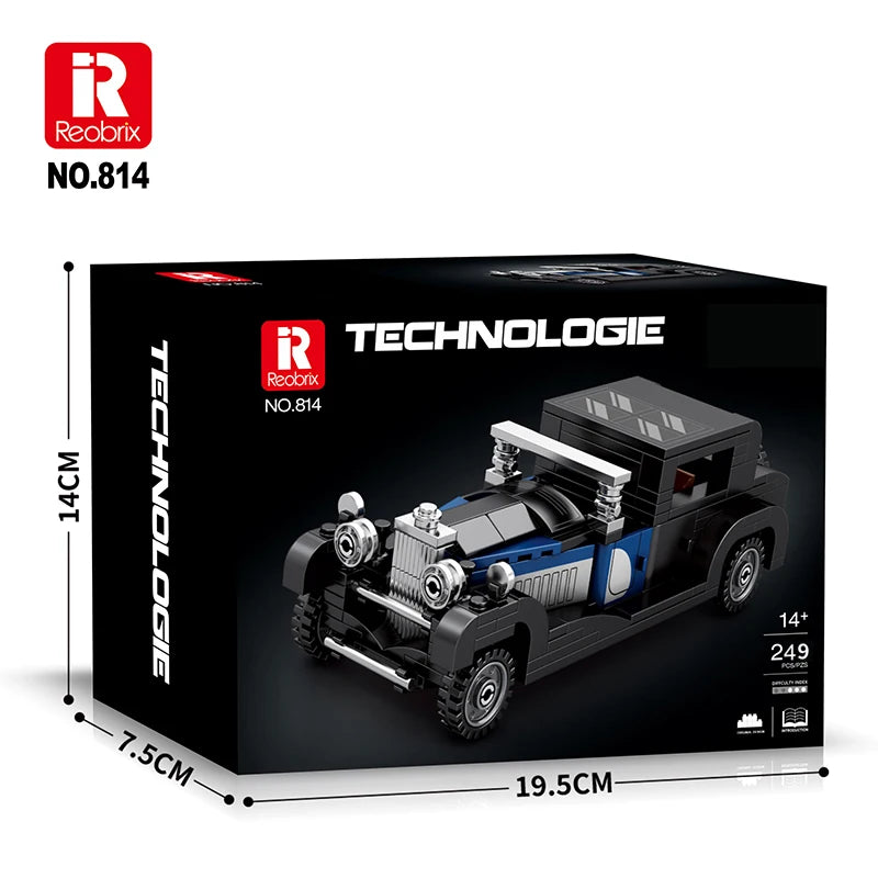 2024 Classic Vintage Racing Car Building Blocks - Super Sport Toy