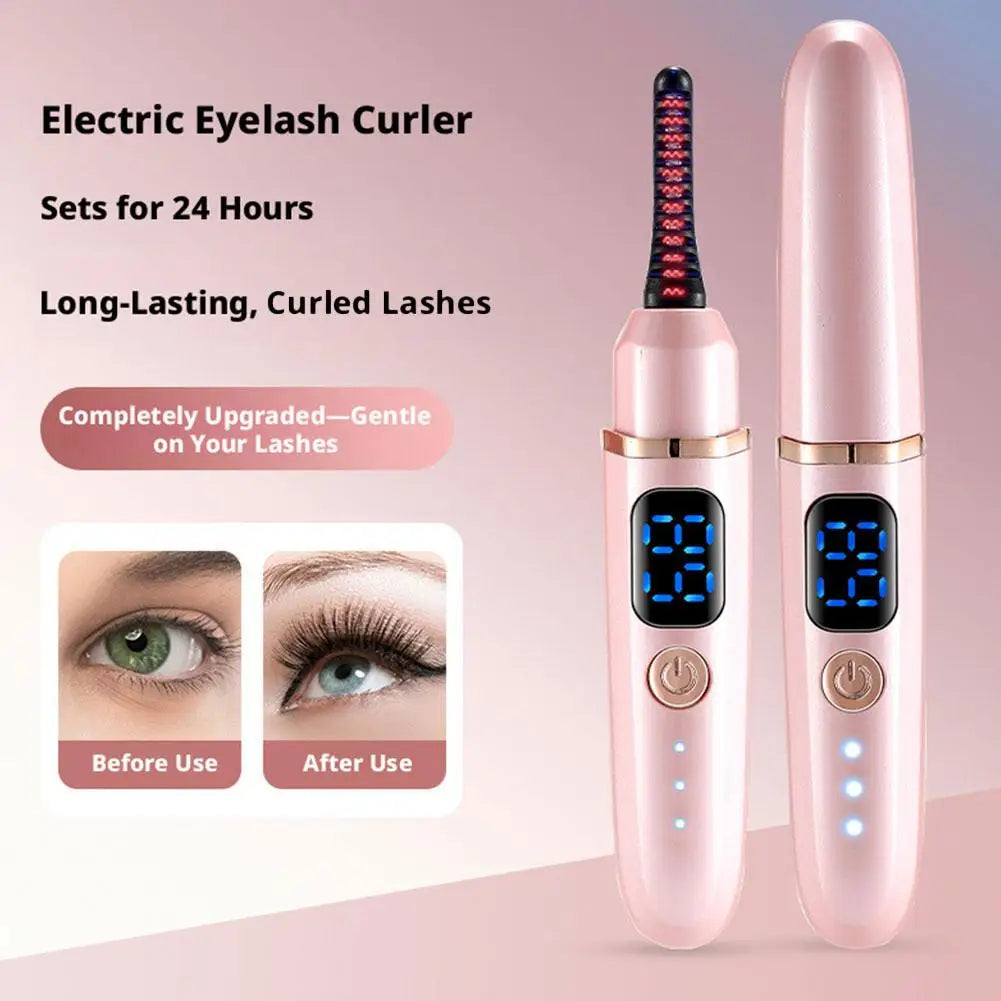 Rechargeable Heated Eyelash Curler with Digital Display & 3 Temperatures
