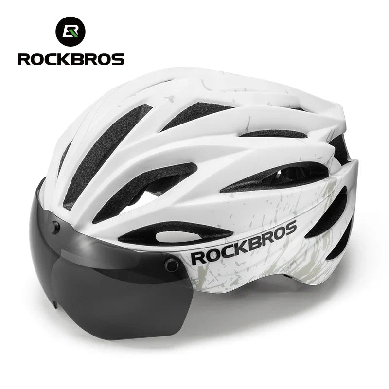 ROCKBROS Adjustable Cycling Helmet with Magnetic Goggles - Ultimate Safety