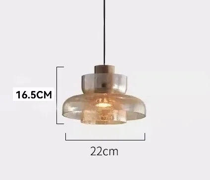 Modern Clear Glass Pendant Light Fixture for Home & Restaurant