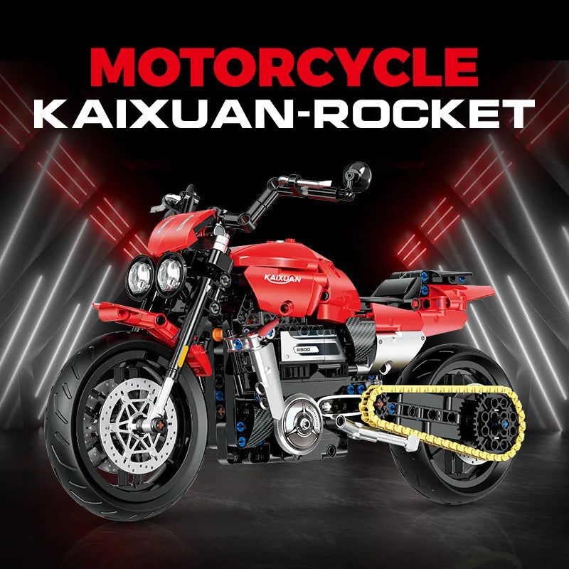 MOULD KING 1:8 Motorcycle Building Block Model Kit - Fun for Kids
