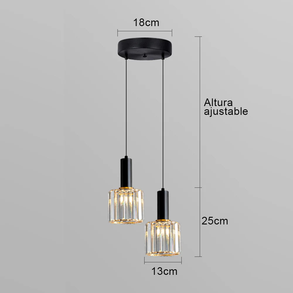 Elegant Crystal LED Pendant Light - Modern Chandelier for Any Space
