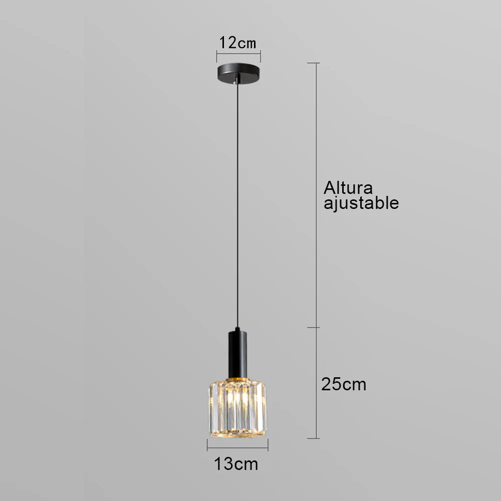 Elegant Crystal LED Pendant Light - Modern Chandelier for Any Space