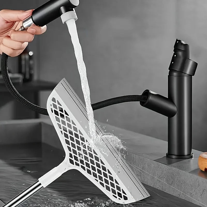 Magic Broom with Detachable Head & Double-Sided Silicone Scraper