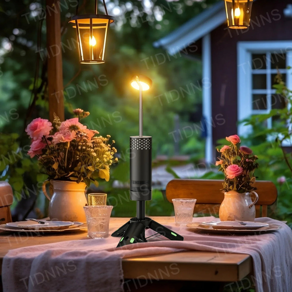 TIDNNS LED Camping Flashlight & Lantern - Rechargeable, Telescopic, Versatile