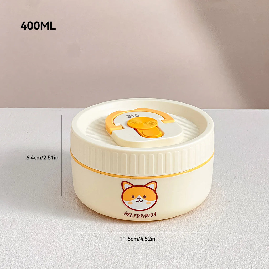 Cute Portable Thermal Stainless Steel Lunch Box for Kids