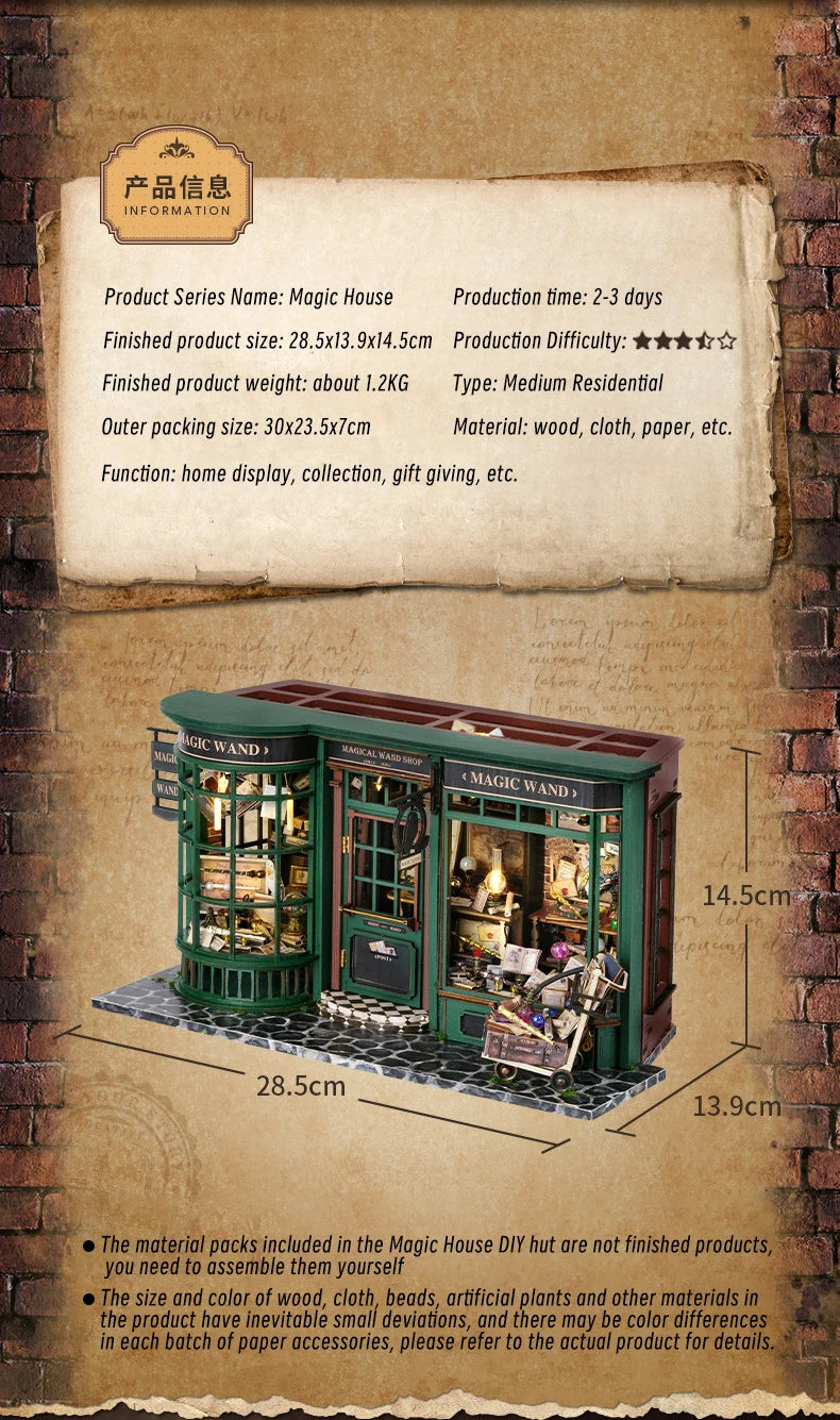 DIY Miniature Dollhouse Kit – Build Your Own Magical Home