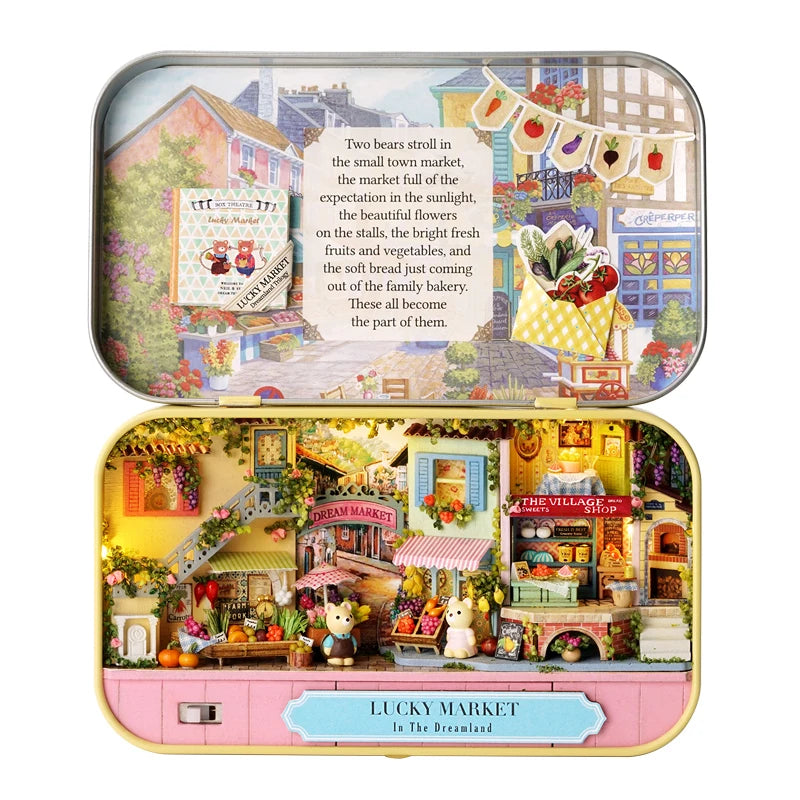 CUTEBEE DIY Dollhouse Kit - Creative Miniature Fun for Kids