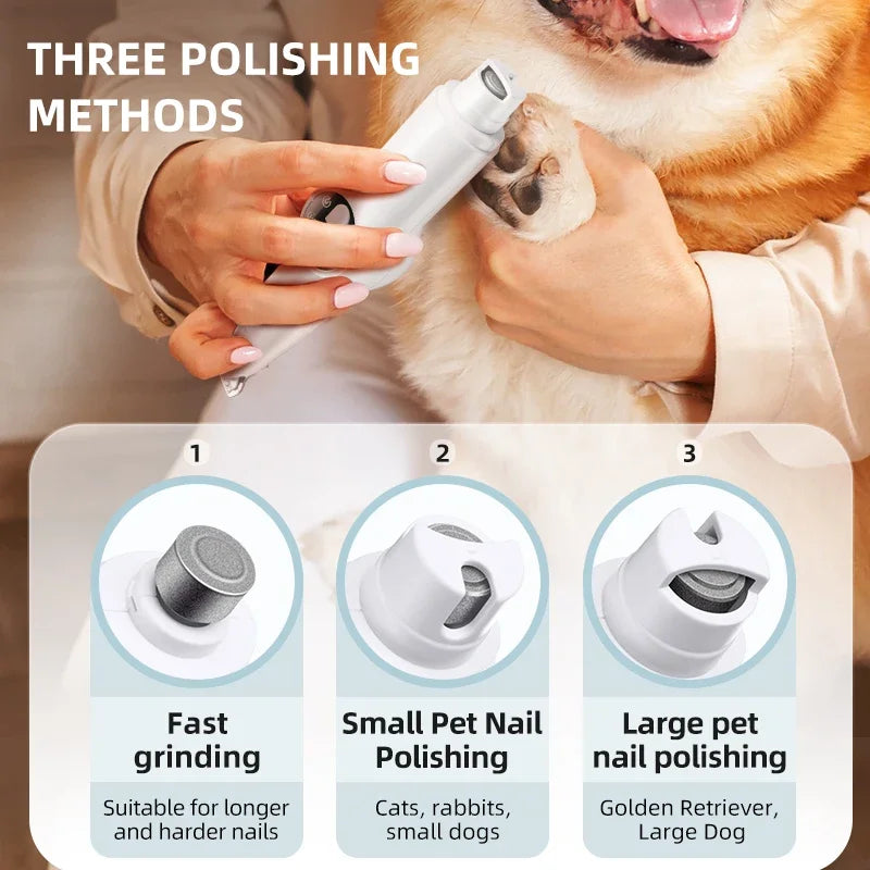 2-in-1 Electric Dog Nail Grinder & Hair Trimmer - Quiet & Efficient