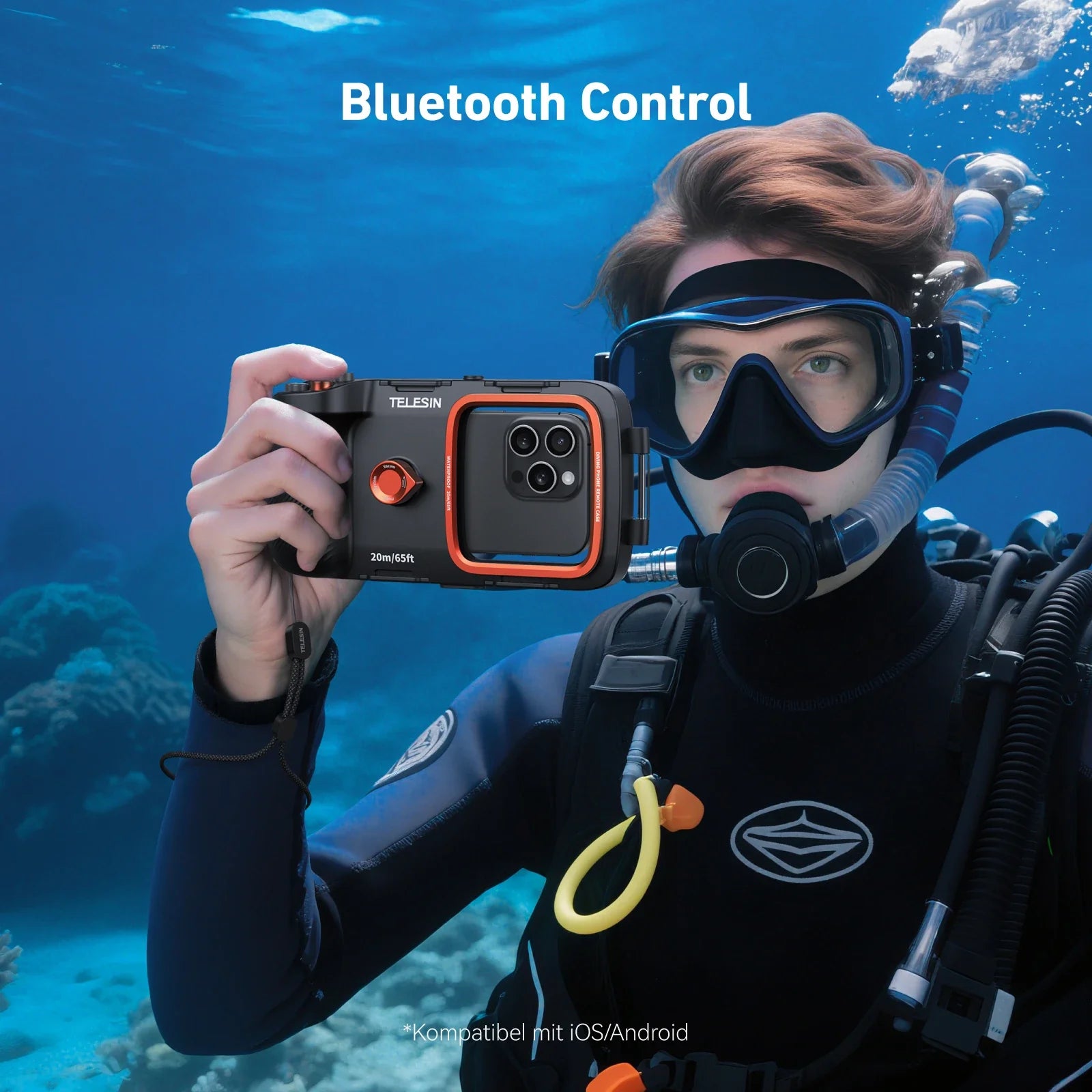 TELESIN Waterproof Phone Case for Underwater Photography - 20m Depth