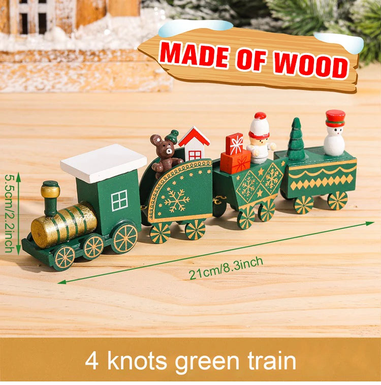 Christmas Train Ornament – Festive Wooden & Plastic Holiday Decor
