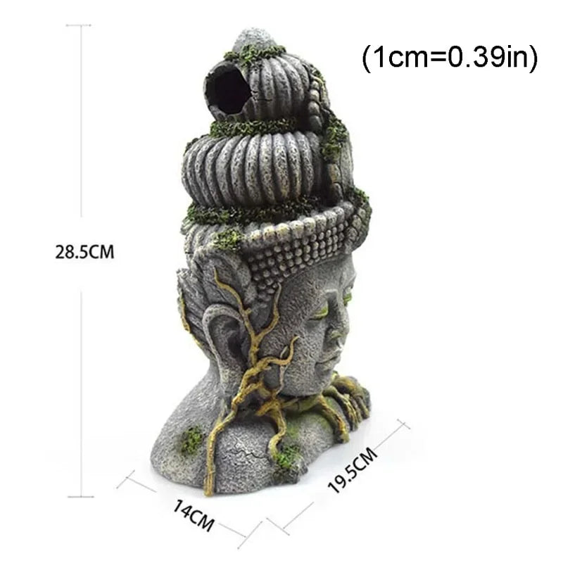 Elegant Resin Guanyin Bodhisattva Aquarium Ornament for Fish Tanks