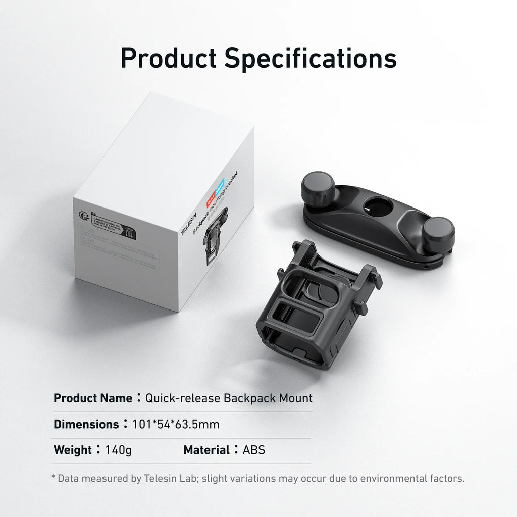 TELESIN Quick-Release Backpack Mount for DJI Pocket 3 - Ultimate Vlogging Tool
