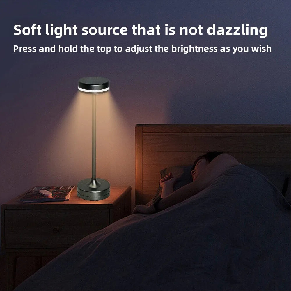 Portable Cordless LED Table Lamp with USB Charging - Modern & Dimmable