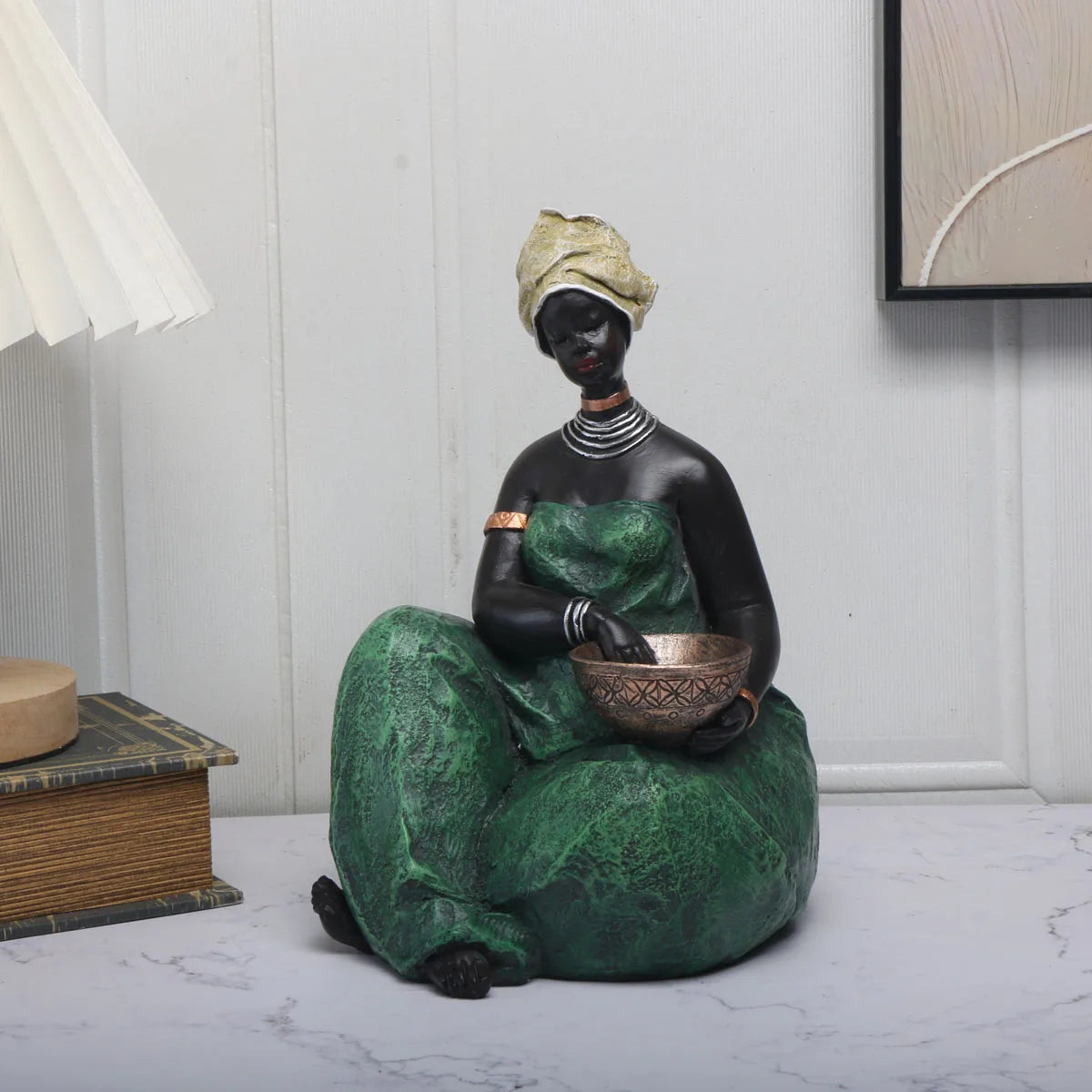 Exquisite Vintage African Tribal Woman Figurine - Unique Home Decor