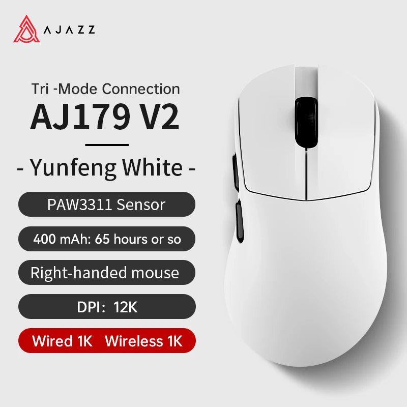 AJAZZ AJ179 V2 MAX 42000 DPI Ergonomic Wireless Gaming Mouse