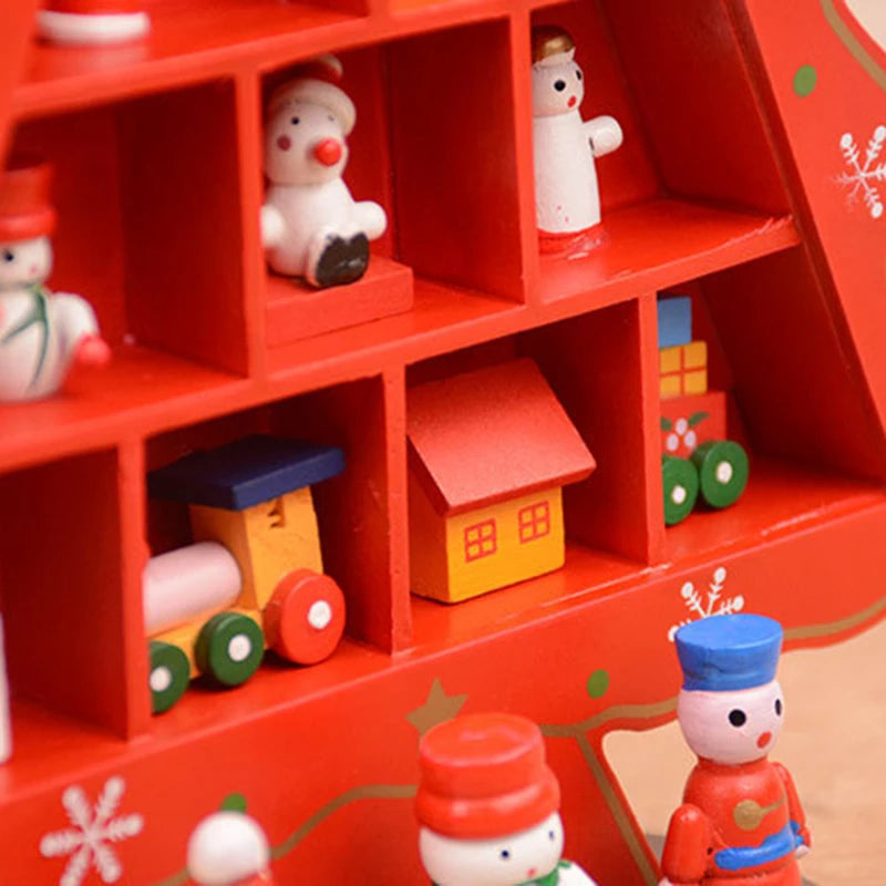 Creative 3D Wooden Christmas Tree Table Decoration - Festive Home Accent