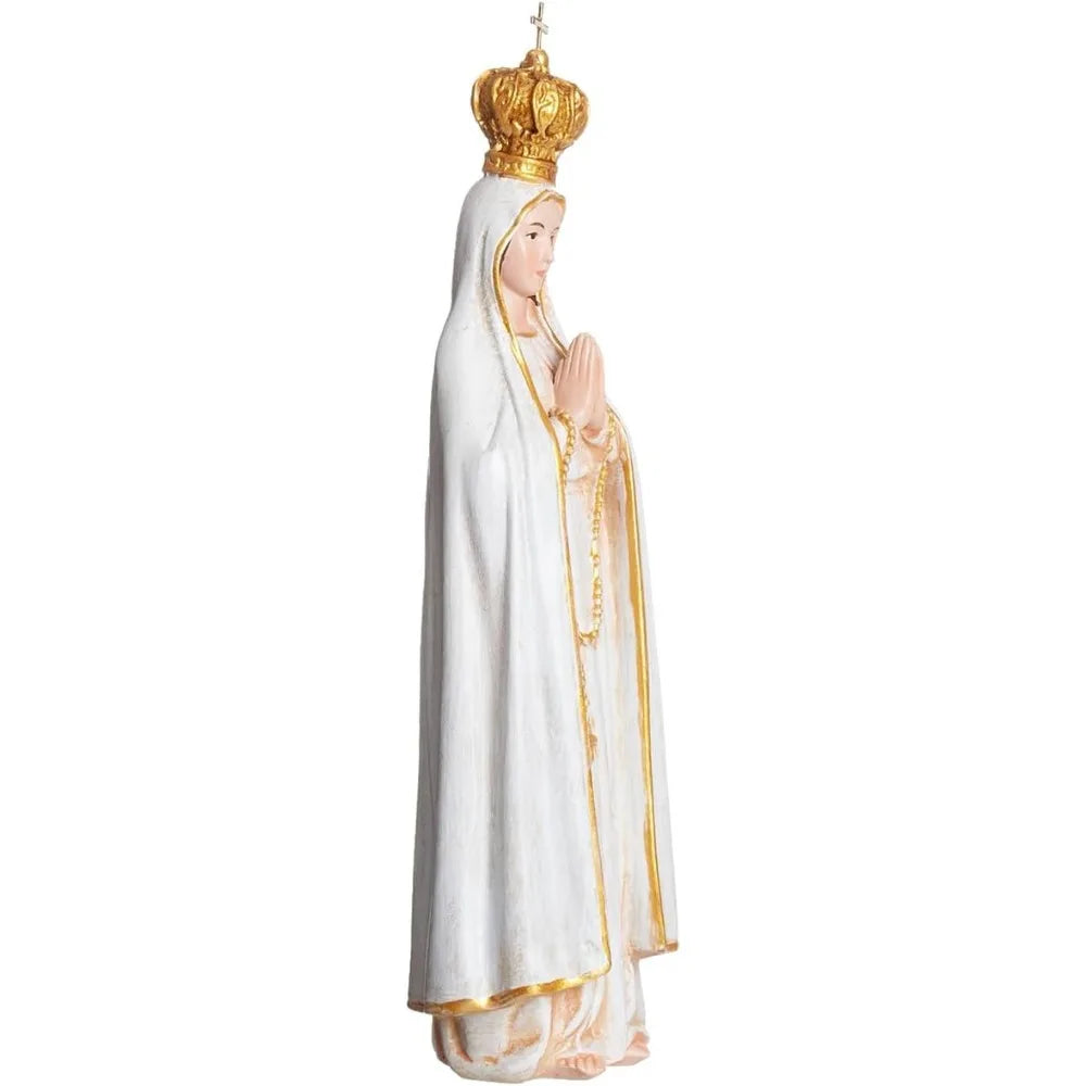 Elegant Our Lady of Fatima Resin Figurine - 17cm Spiritual Statue