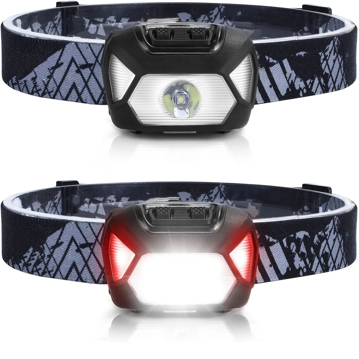 6-Mode USB Rechargeable Headlamp - Waterproof & Super Bright LED