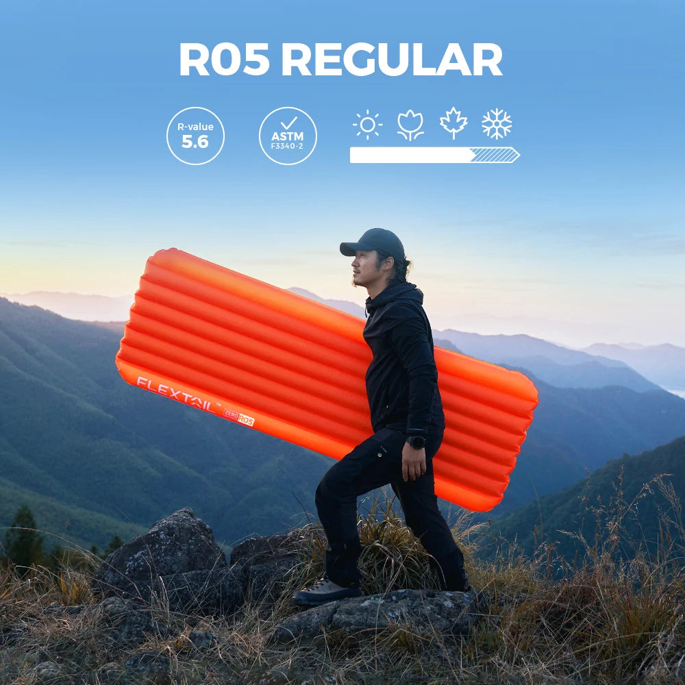 FLEXTAILGEAR Ultralight Insulated Sleeping Pad - 6.0 R-Value Comfort