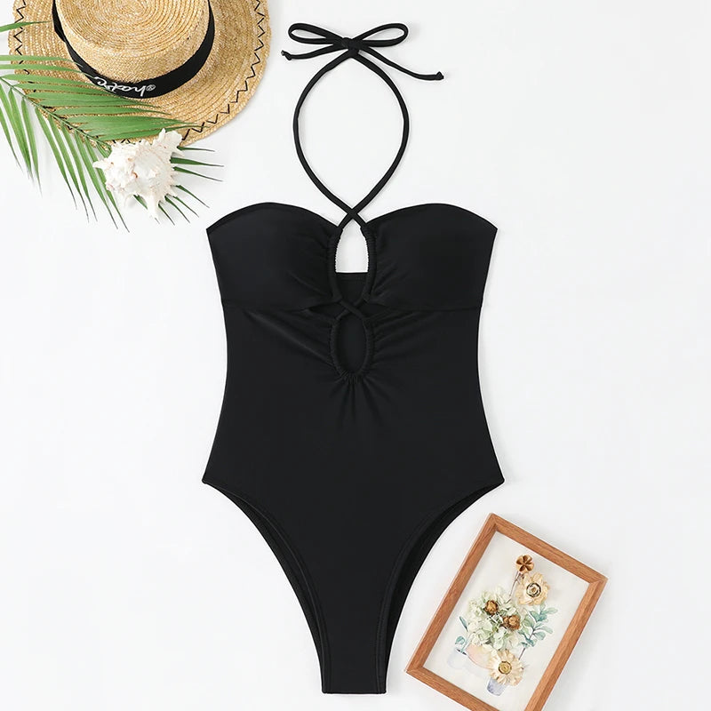 Stylish Bandeau One Piece Swimsuit for Women - Summer Beach Essential