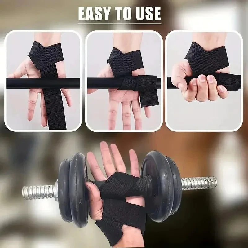 Adjustable Non-Slip Weightlifting Wrist Straps for Ultimate Support