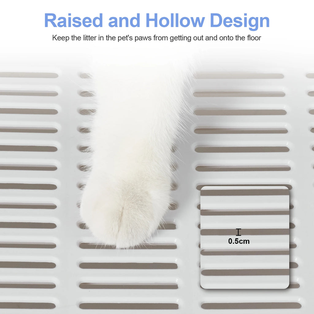 XXL Foldable Cat Litter Box with Front Entry & Top Exit - Space Saving