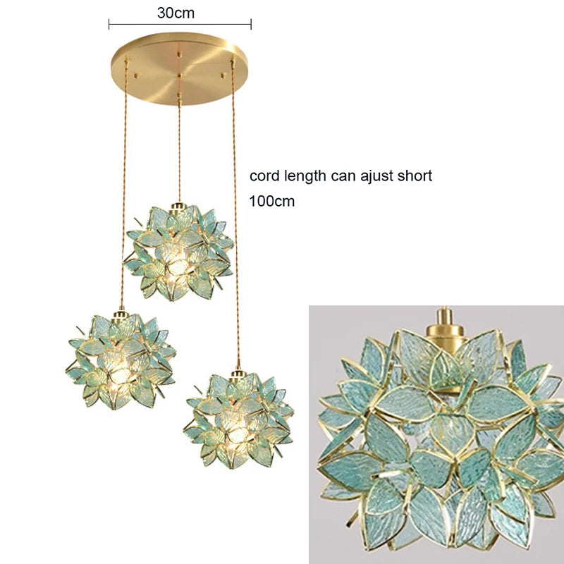 Nordic Copper Glass Pendant Light - Stylish LED Fixture for Home