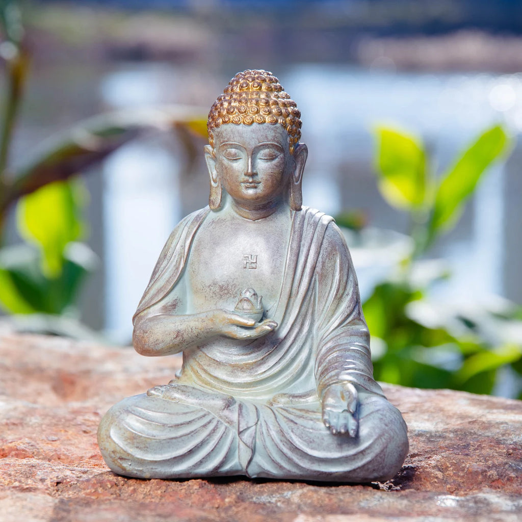 Elegant Zen Buddha Stone Decor for Tranquil Micro Landscapes
