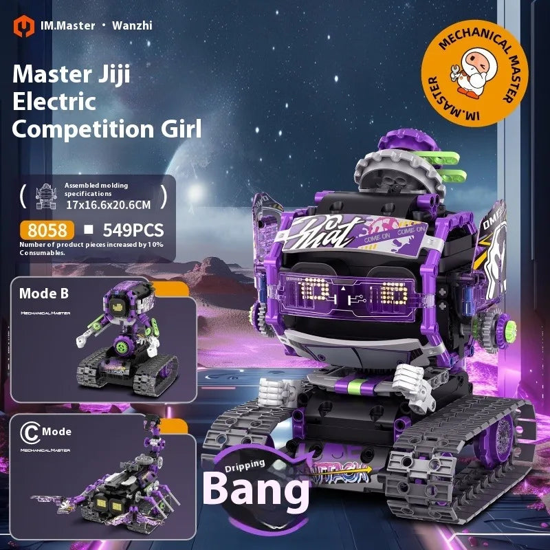 3-in-1 LED Robot Building Block Set for Kids - DIY Educational Toy