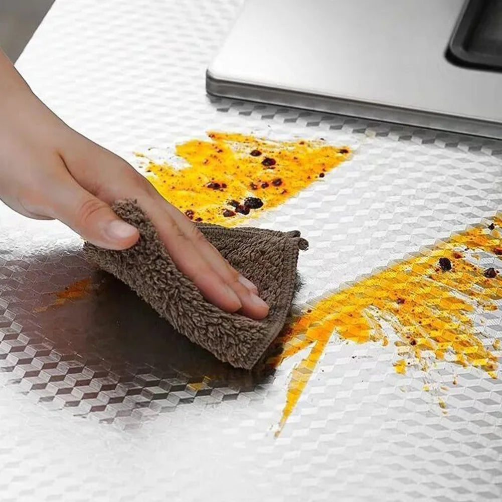Waterproof Kitchen Countertop Oil-Proof Aluminum Foil Sticker - 1/2/5M