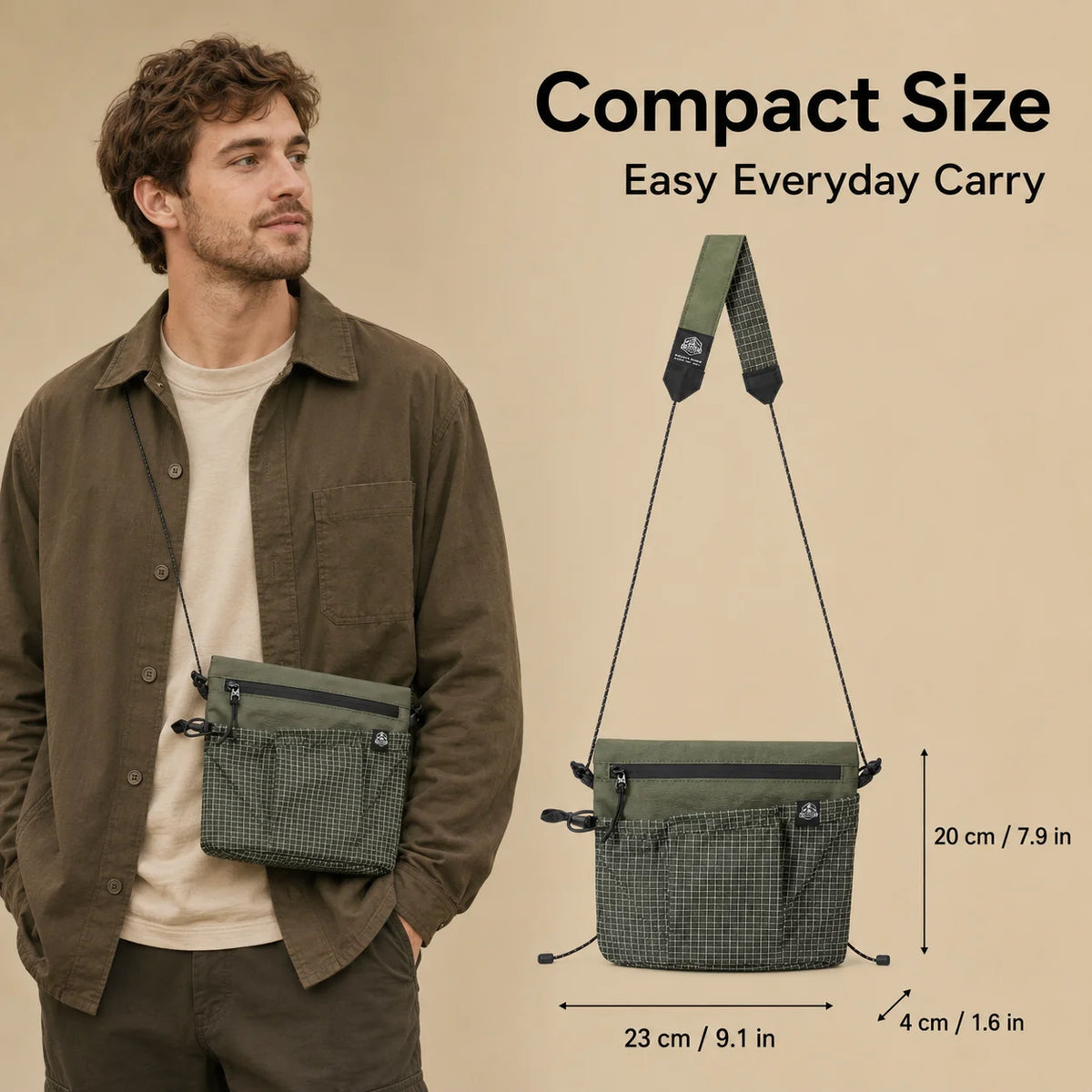 Waterproof Lightweight Crossbody Bag for Travel & Hiking - OCE GEAR