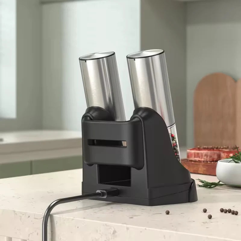 USB Rechargeable Automatic Pepper Grinder - Adjustable Coarseness Mill