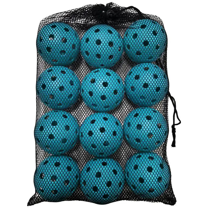 12 Pack Durable 74MM Outdoor Pickleballs - Competition Ready