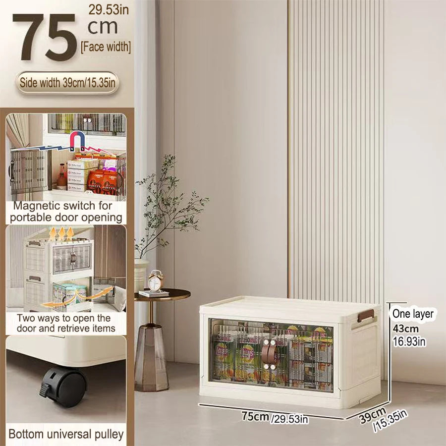 Eco-Friendly Large Capacity Folding Storage Cabinet - Space Saver