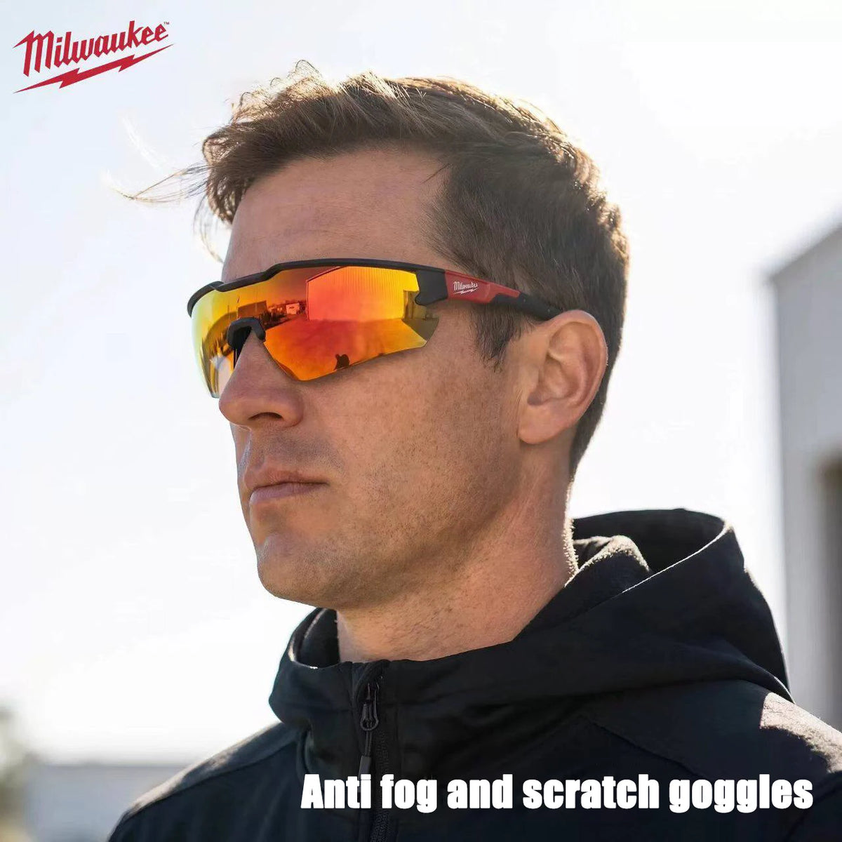 Milwaukee Anti-Fog Safety Goggles with Stylish Orange Mirror Lens